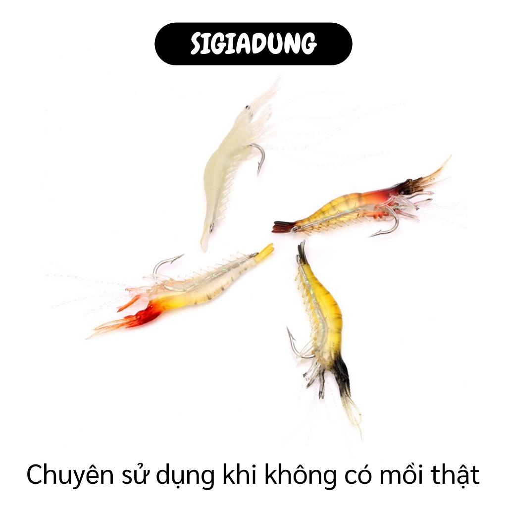 [SGD] Mồi Câu Cá Giả - Mồi Câu Nhân Tạo Tôm, Phát Sáng Vào Ban Đêm Thu Hút Nhiều Cá 7563