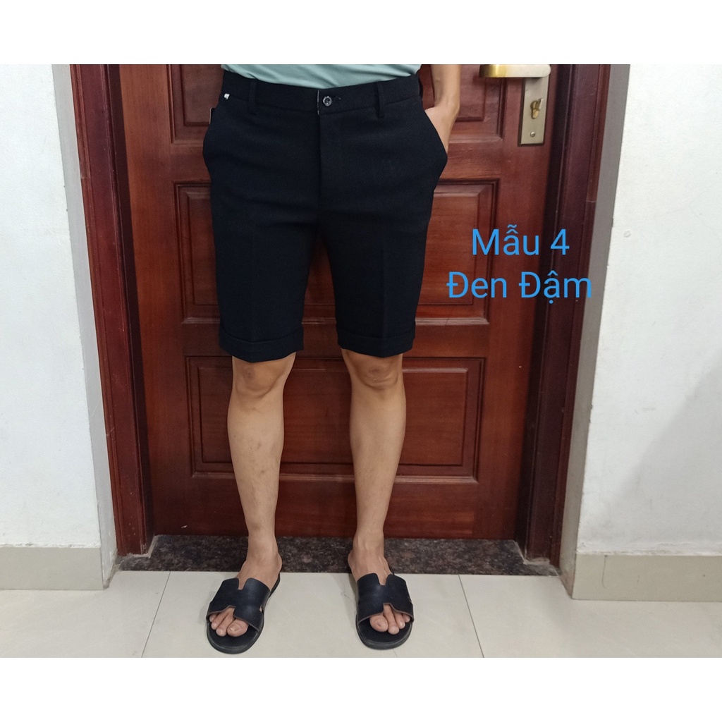 Quần Short âu HÀNG CAO CẤP quần short nam 5 màu thời trang cao cấp chất vải lụa co giãn