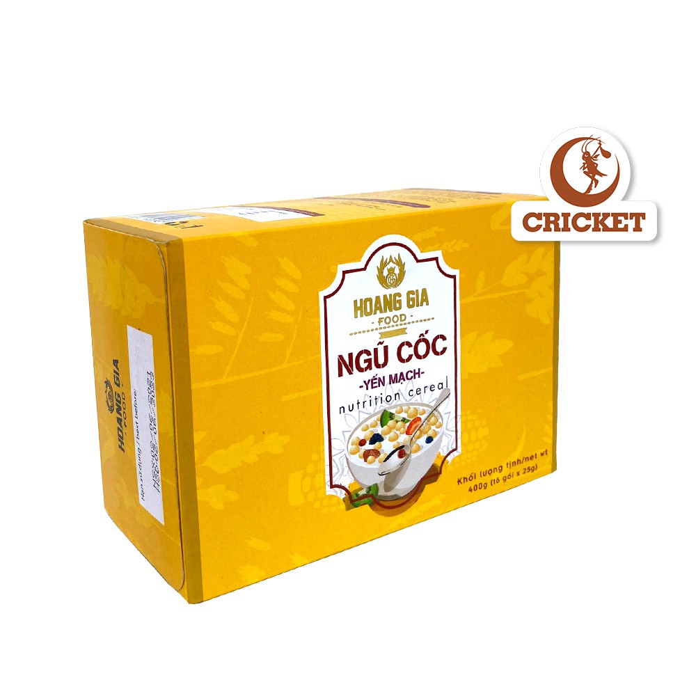 Ngũ Cốc Yến Mạch Hoàng Gia Thơm Ngon Hàng Chính Hãng 100% - Hộp 400g (16 gói x 25g)