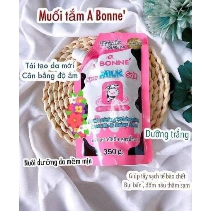 Muối tắm sữa bò 350g - Tẩy tế bào chết - Tẩy da chết Body A Bonne Spa Milk Salt Thái Lan