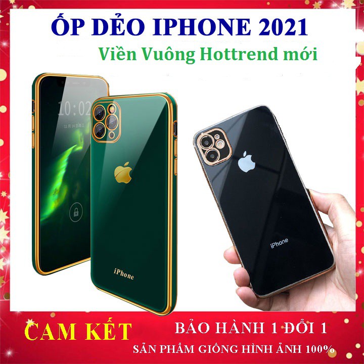 [Freeship] ỐP DẺO IPHONE VIỀN VUÔNG cho 6 plus/7 plus /8 plus/X/Xs/Xs Max/ip11 /11 Pro Max/IP12/12Pro max sang trọng