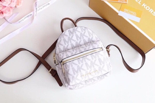 Balo Michael Kors khoá trước ngang hoạ tiết MK size 20