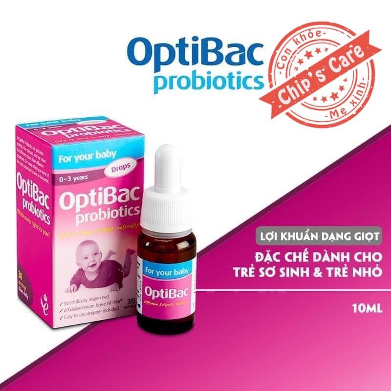 Optibac probiotics for your baby drops cho bé từ sơ sinh