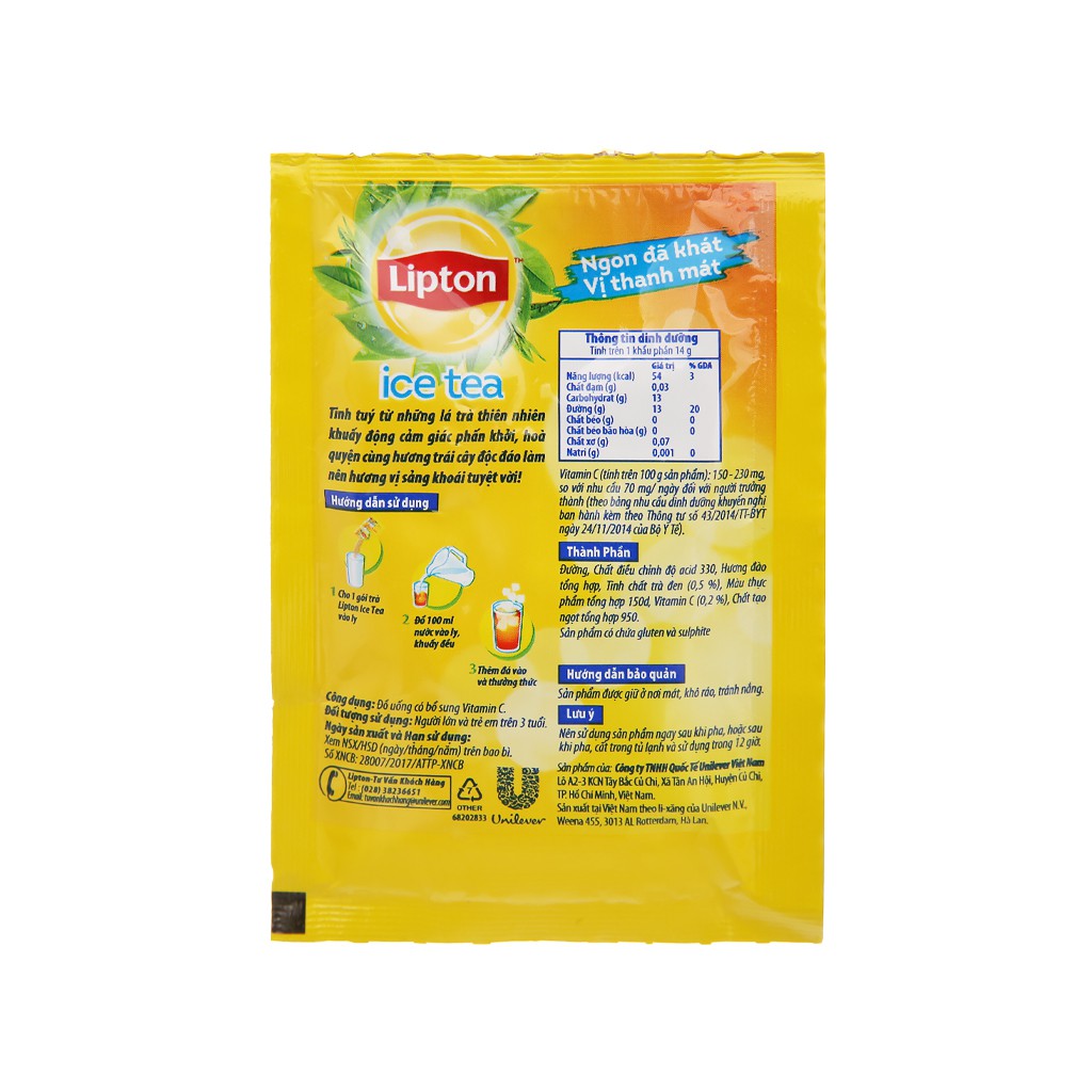 Trà Lipton Ice Tea 16 Gói x 14g