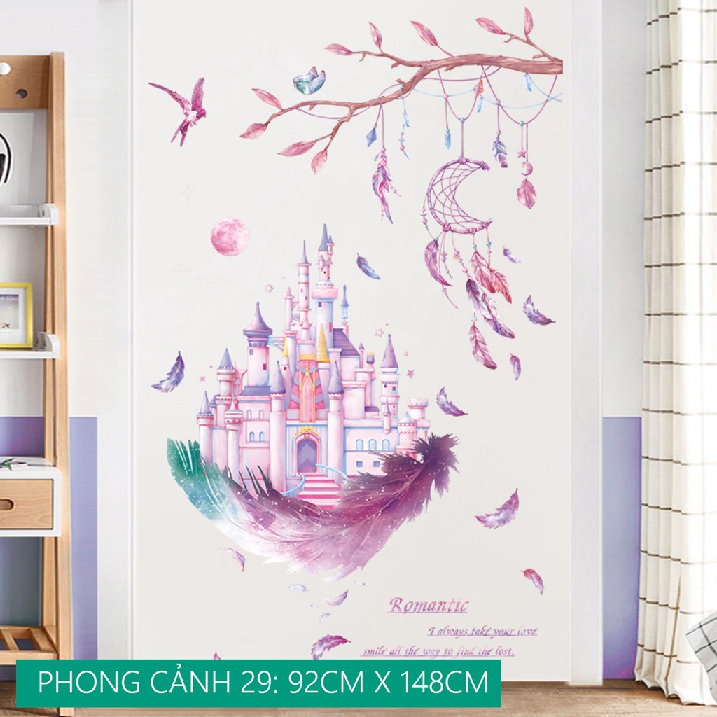 [12 MẪU] Decal tranh dán tường trang trí decor phòng khách hoặc phòng ngủ