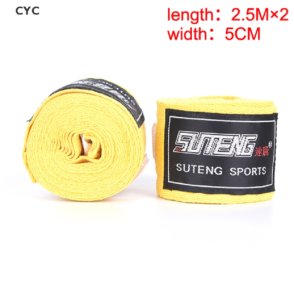 Set 2 băng quấn tay tập boxing rộng 5cm nhiều màu sắc CY