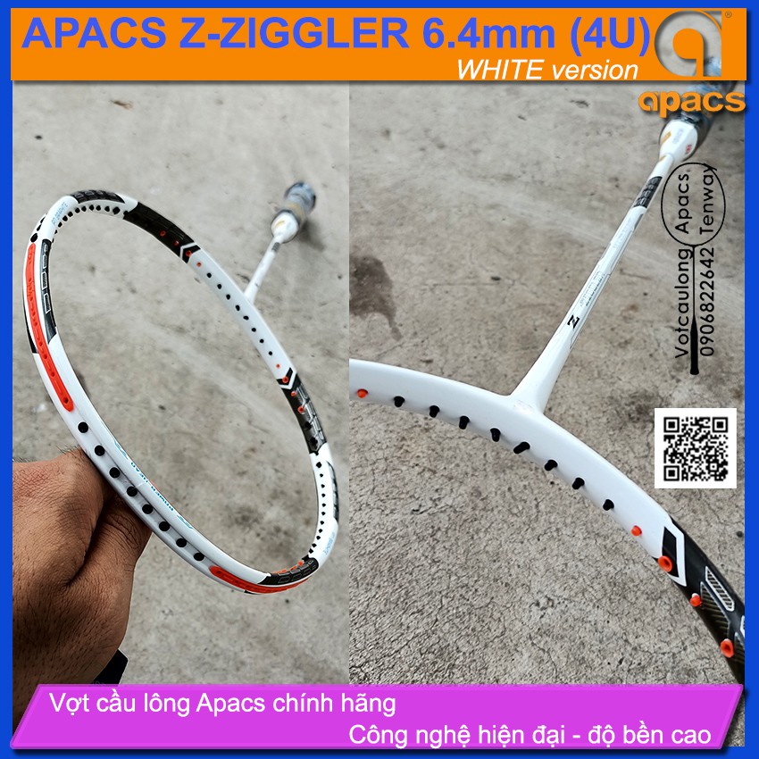 [Vợt cầu lông Apacs Z-Ziggler New White Version - 4U] Thân đũa công nghệ mới, sơn nhám trắng cực đẹp