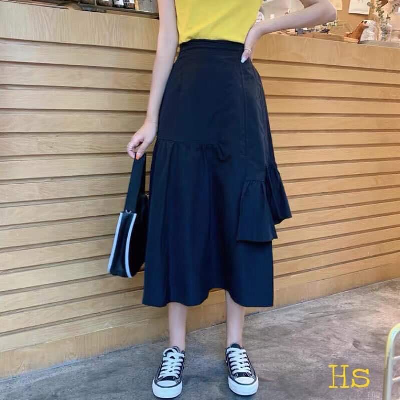 [Mã FASHION15K hoàn 15k xu đơn 99k] Chân váy đũi xẻ vạt HSU1 | BigBuy360 - bigbuy360.vn