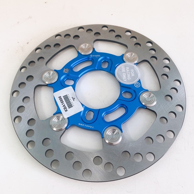 NEW 100% - Đĩa Thắng Trước 4 lỗ size 220mm gắn thông dụng cho tất cả các dòng xe, Đĩa Dày Lòng CNC màu Xanh lên màu Chất