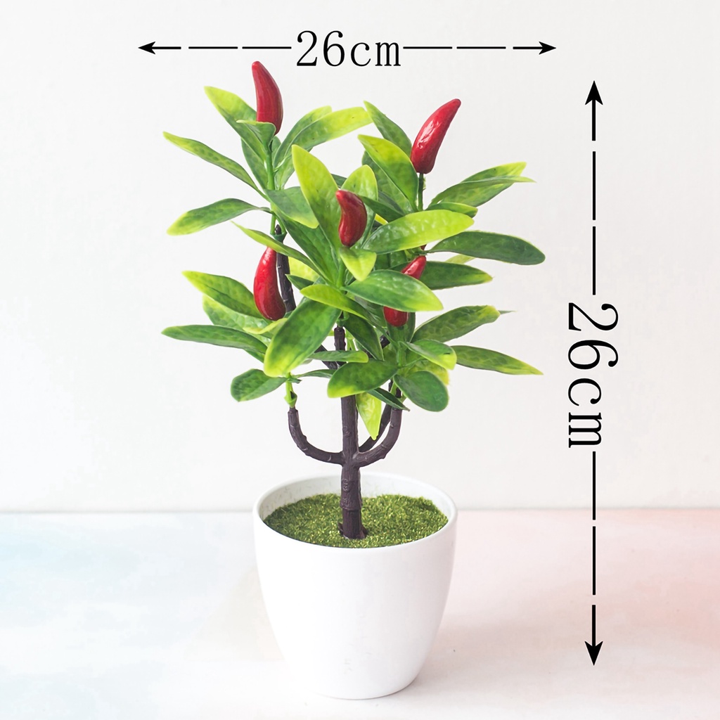 Chậu cây nhân tạo chất liệu nhựa sống động như thật độc đáo trang trí đám cưới