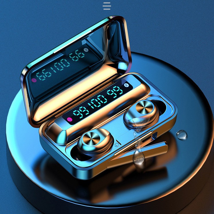 Tai Nghe Không Dây Tai Nghe Bluetooth Không Dây F9 Chống Nước IPX7, Chống Ồn Tích Hợp Sạc Dự Phòng 2500mAh