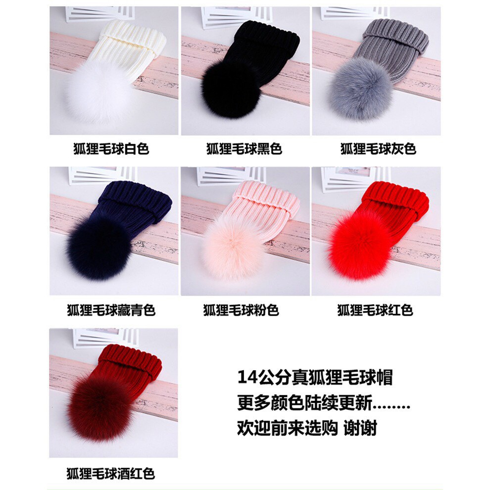 PVN20292 Mũ trùm đầu dệt kim phối banh lông thú giữ ấm cho mùa thu đông T2 .