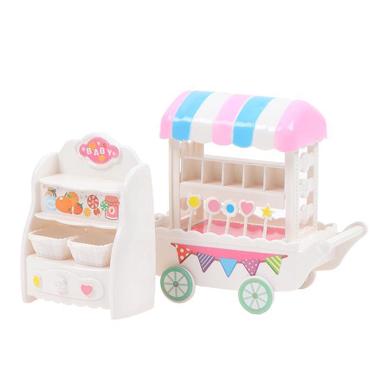 Set đồ chơi mô phỏng tủ đựng kem và xe đẩy cho búp bê đồ chơi trẻ em phụ kiện búp bê AD1136