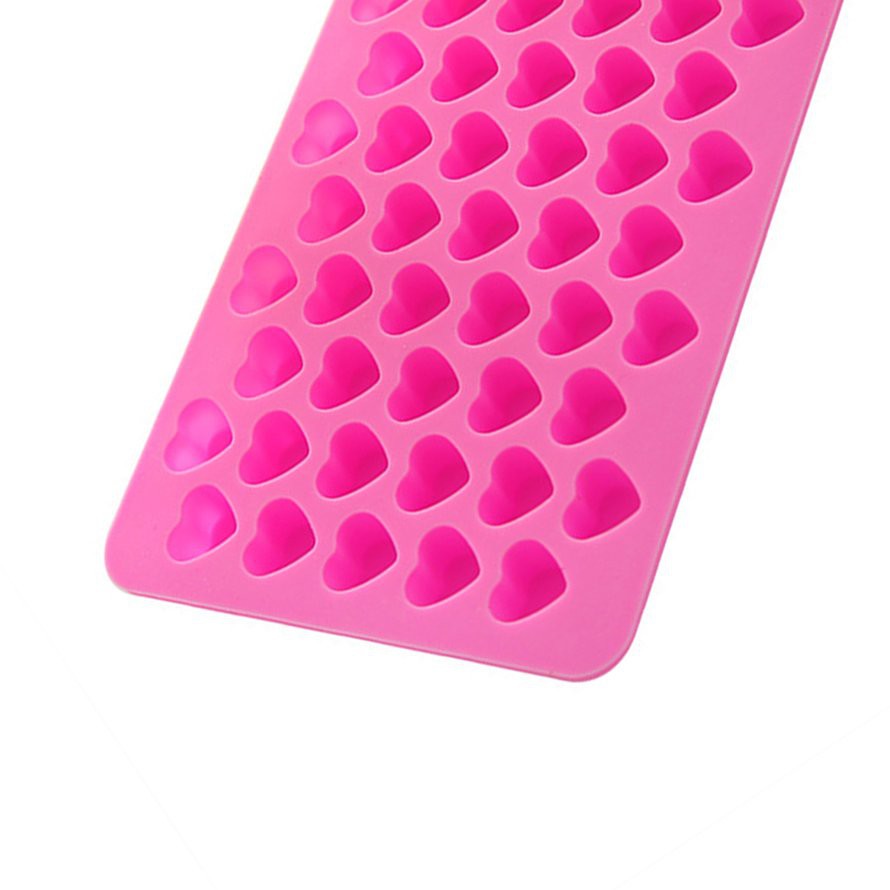 Khay làm đá 55 ô hình trái tim nhỏ bằng silicone