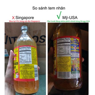 [BRAGG] GIẤM/ DẤM TÁO HỮU CƠ