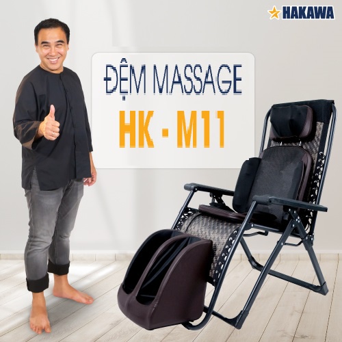ĐÊM MASSAGE HAKAWA HK-M11 - SẢN PHẨM CHÍNH HÃNG - BẢO HÀNH 2 NĂM CHÍNH HÃNG - Tiện Lợi Và Cực Kỳ Nhỏ Gọn  Bảo hành 2 năm