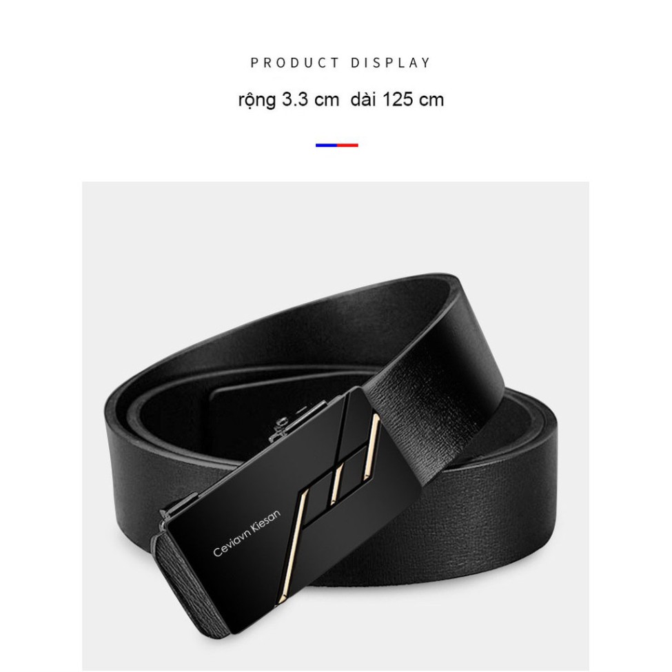 Thắt Lưng Da Nam Cieviavn Kiesan Khóa Tự Động Cao Cấp Dây Nịt Nam Da Bò 100% Chính Hãng  Mạ Vàng Bạc Nam Tính