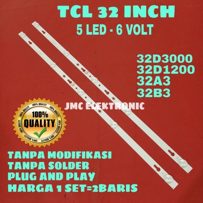 Đèn Led Tv Tcl 32b3 32a3 32d1200 32d3000 32 Inch Bl Tcl 32 Inch 5k 6v