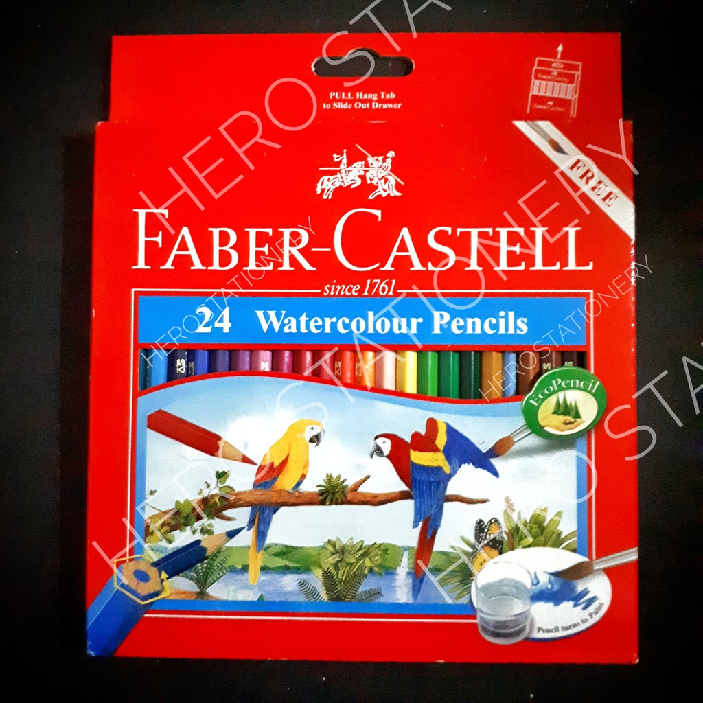 FABER CASTELL Faber Set 24 Bút Chì Màu Nước Kèm Cọ