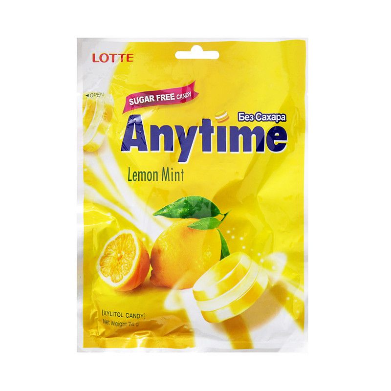 Kẹo Lotte Anytime Mix Vị Chanh/ Bạc Hà/Mận Đào/Bluemarine 74gam