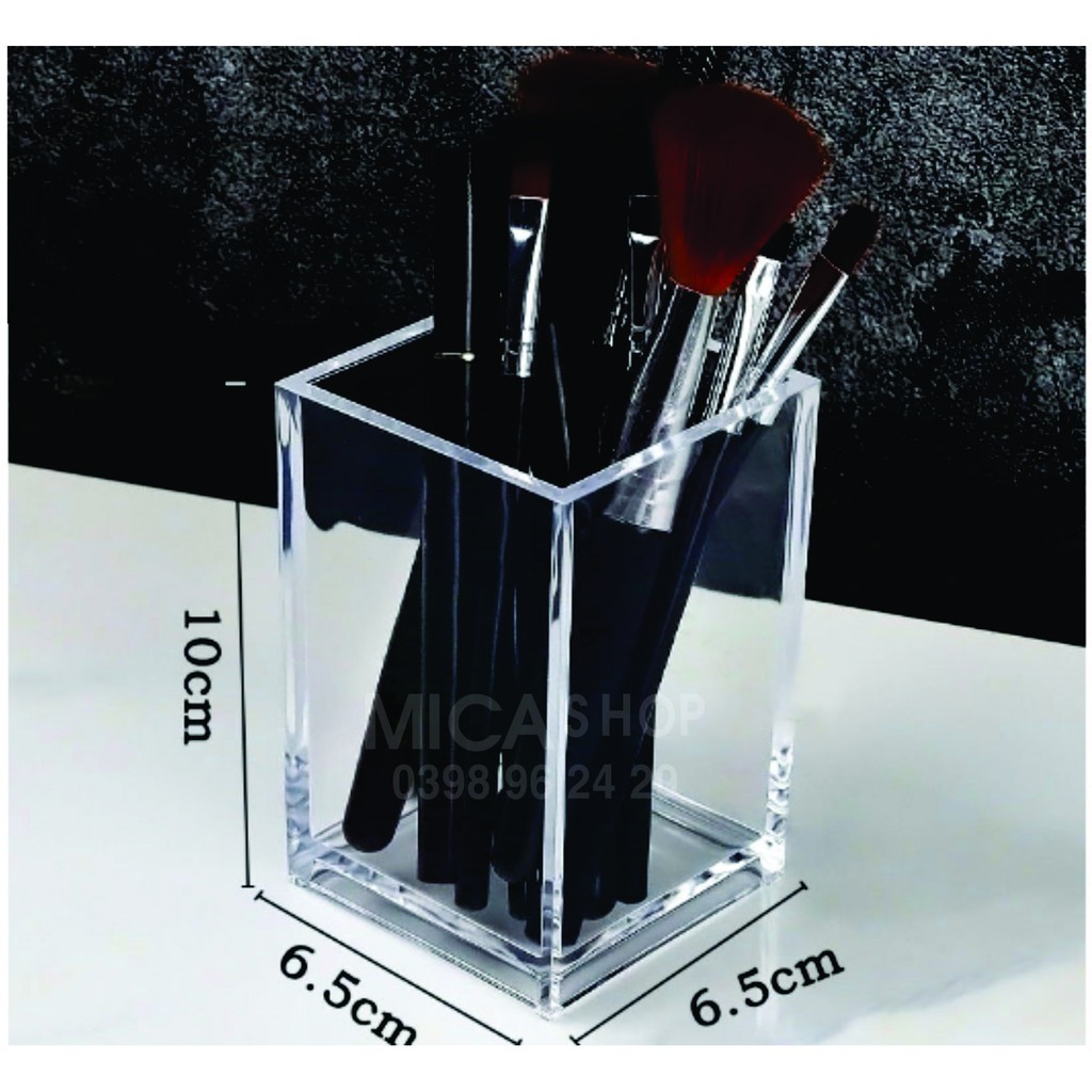 Hộp đựng cọ trang điểm/ Hộp mica đựng cọ giá tại xưởng
