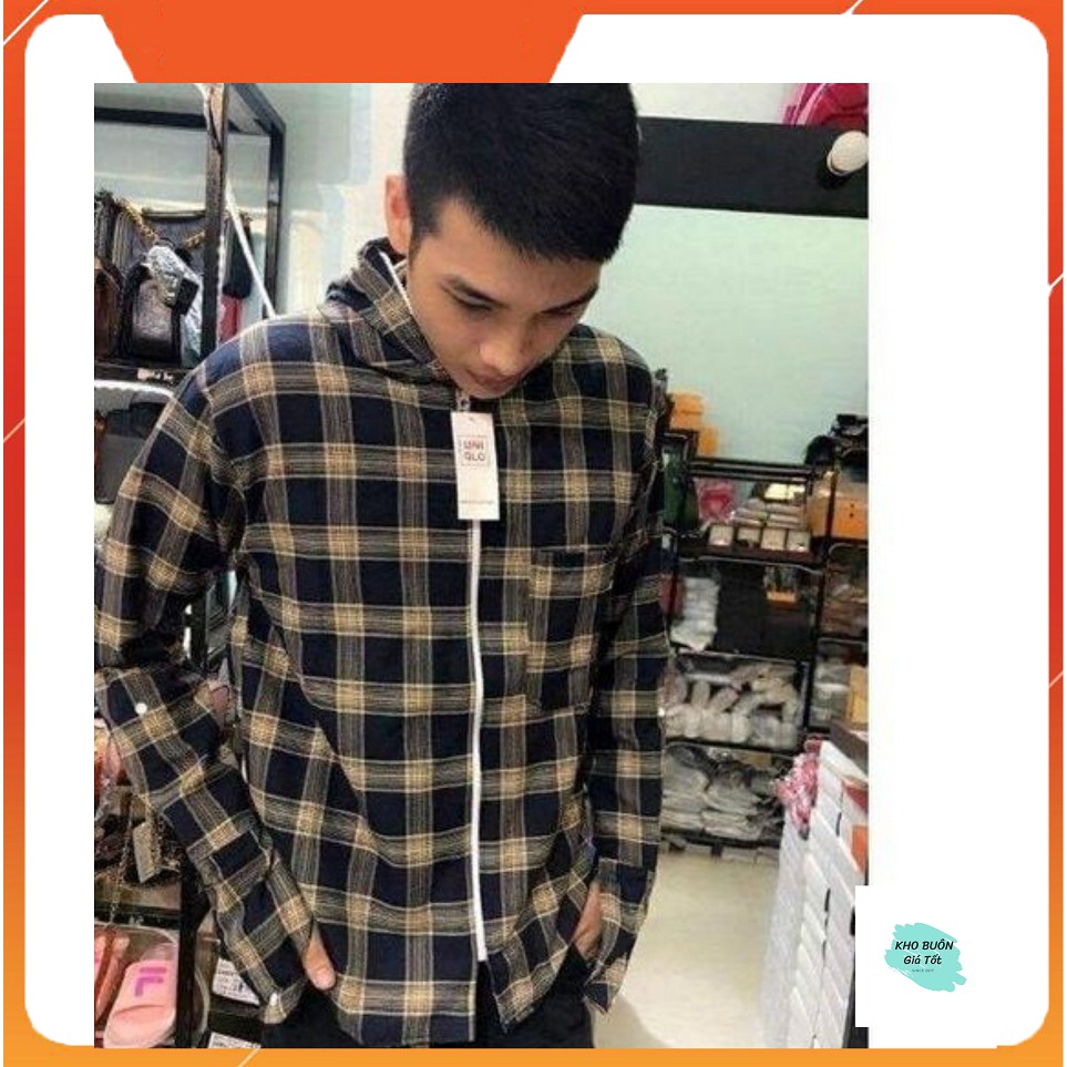 Áo chống nắng thô 2 lớp kẻ nam cao cấp