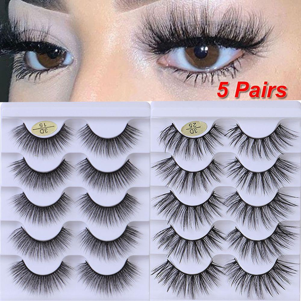 Bộ 5 Cặp Lông Mi Giả Xoăn Dài Tự Nhiên Nhiều Lớp Hiệu SUSANS SKONHED