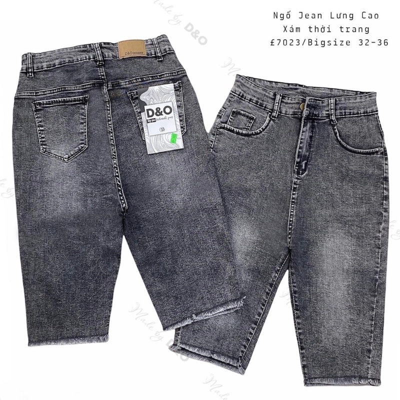 [Bigsize 32-36]Quần Jean Ngố Trơn 2 Màu Xám Xịt Thời Trang/Xám Đen