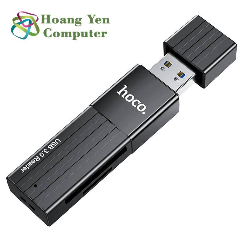 Đầu Đọc Thẻ Nhớ Hoco HB20 (Hổ Trợ Đọc Thẻ Micro SD, SD)  - BH 1 Năm Chính Hãng - Hoàng Yến Computer