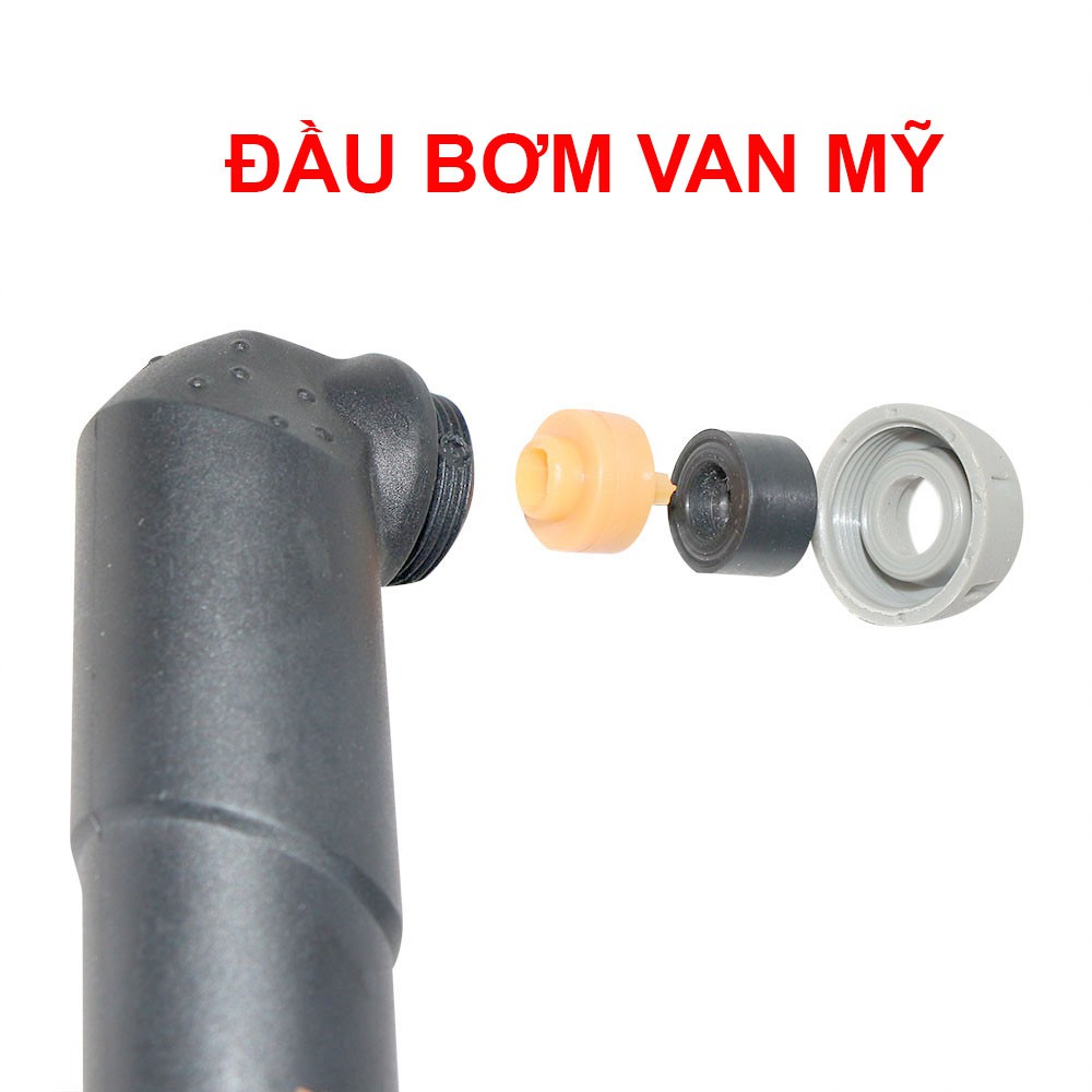 Bơm xe đạp mini GP-45 Áp suất 100PSI/8kg - GIYO