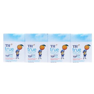 -Thanh Hóa-STTQ Lốc 4 Hộp Sữa Chua Uống Tiệt Trùng Topkid TH True Milk Cam/Chuối 110ml