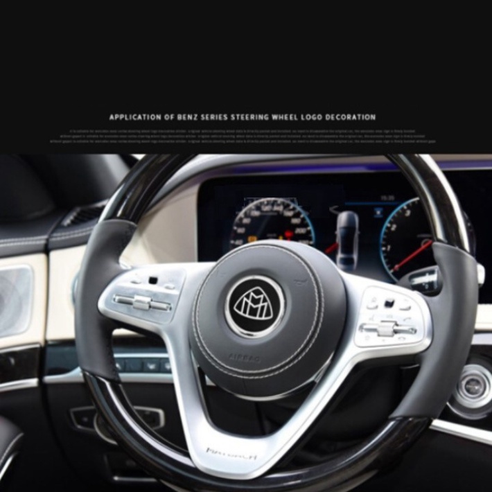 Sản phẩm  Logo biểu tượng vô lăng xe ô tô Maybach loại 52mm và loại 59mm: BNJ66
