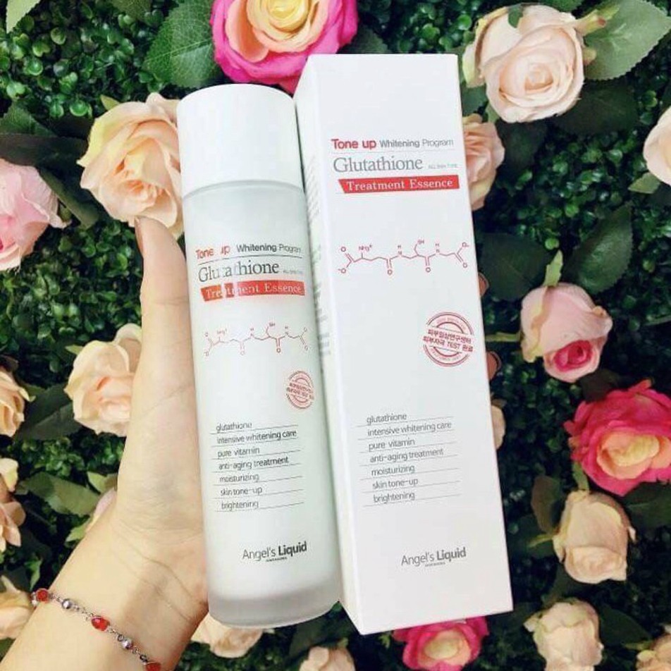 Nước hoa hồng dưỡng trắng Angel’s Liquid Tone Up Whitening Program Glutathione Treatment Essence 150ml