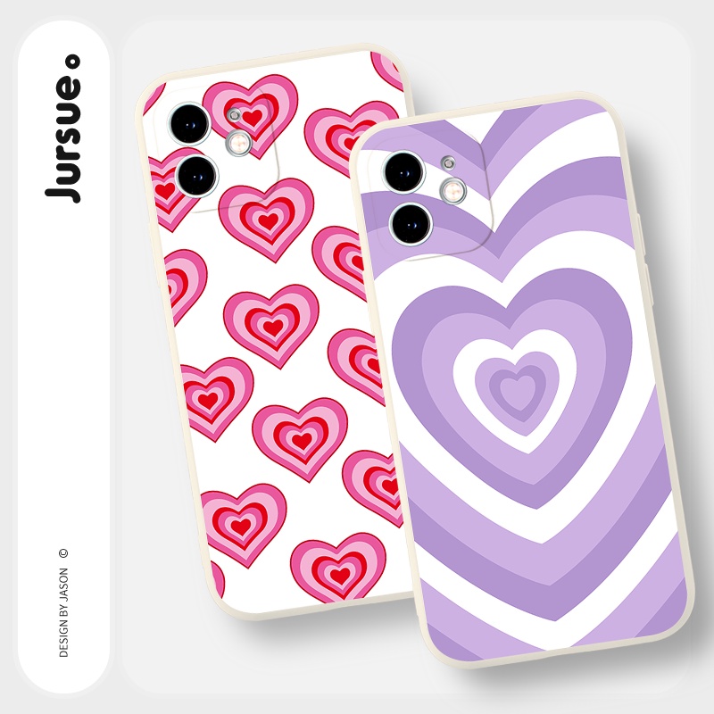 Ốp lưng JURSUE mềm hình cặp đôi dễ thương đẹp cho iPhone 13 12 11 Pro Max SE 2020 X XR XS ip 8 7 6 6S Plus kute Y81