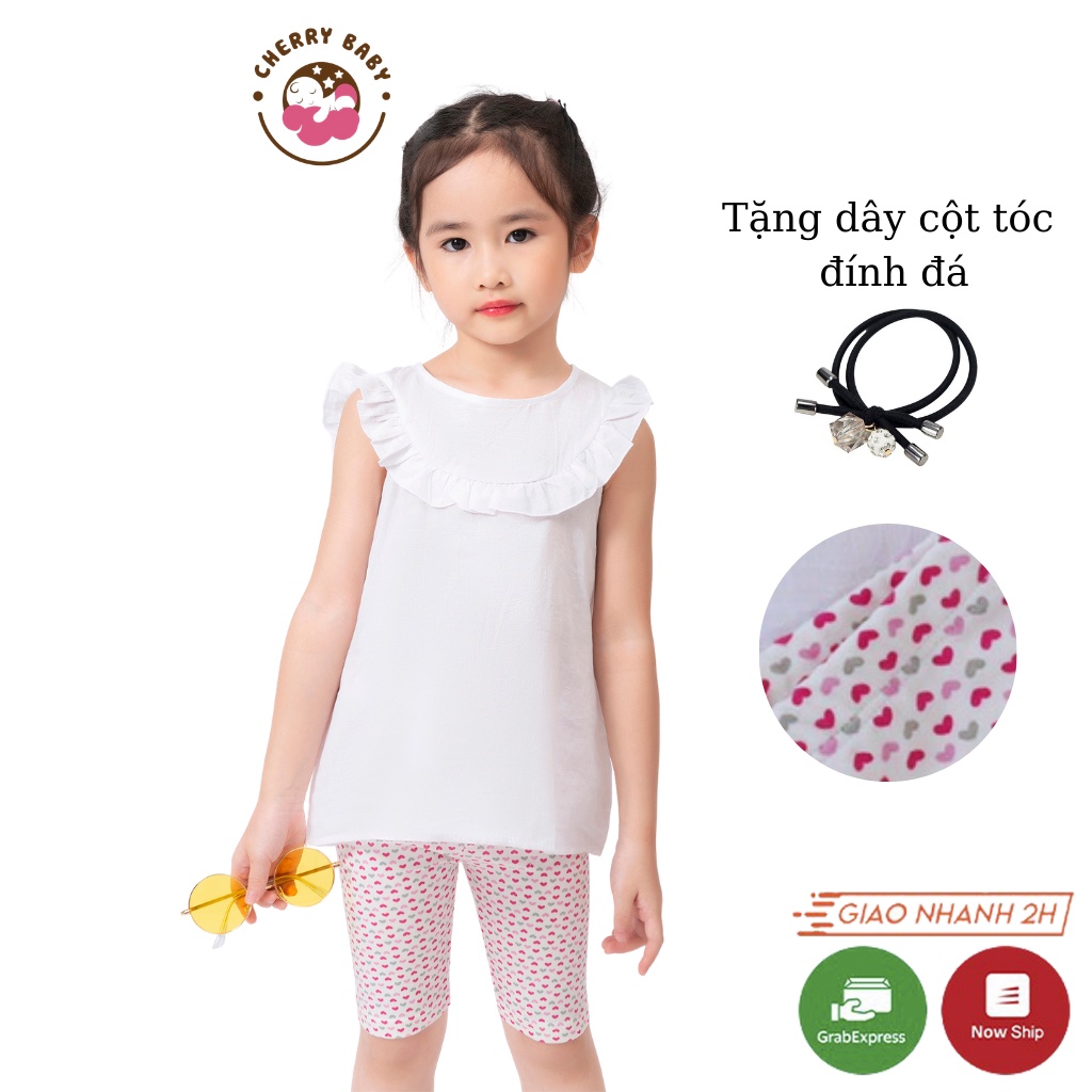 Đồ bộ cho bé gái áo chất thô cotton quần chất cotton size 7-22kg B03 - Cherry Baby