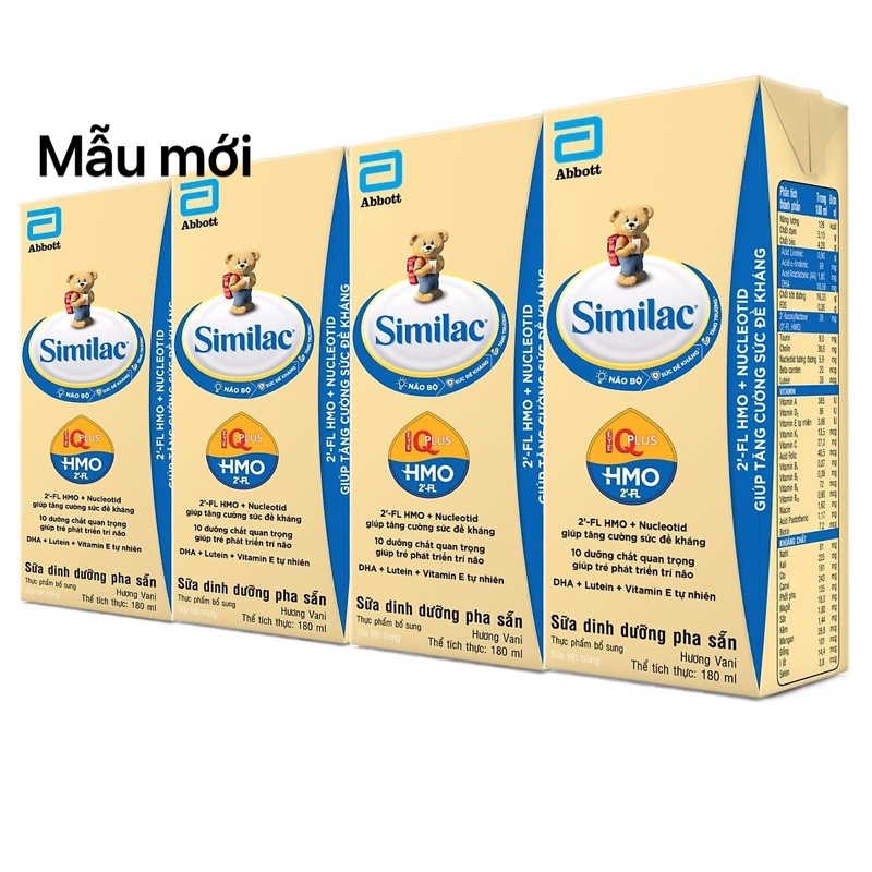 2 Lốc sữa nước Similac IQ4 (mẫu mới HMO) 180ml
