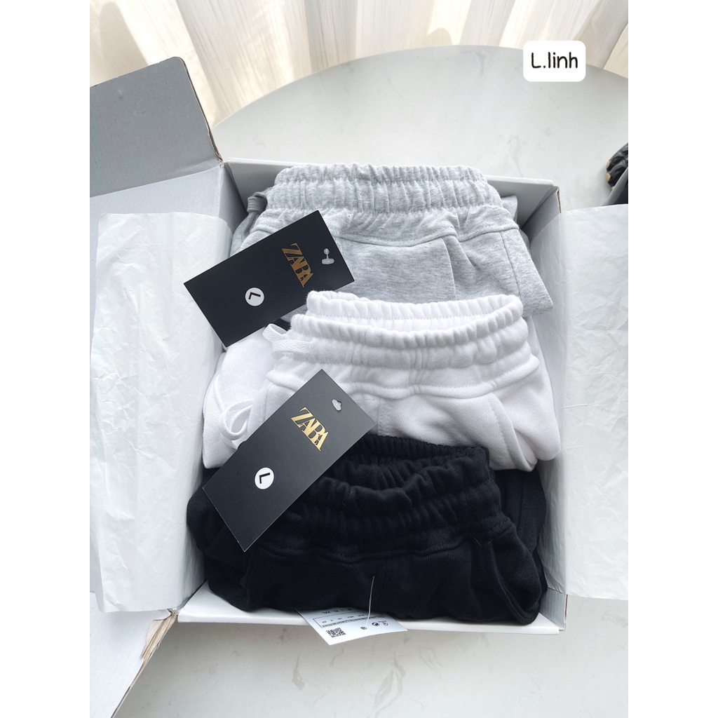 SET 3 QUẦN NAM Cotton dày dặn 3 màu đen trắng ghi cạp chun thoải mái