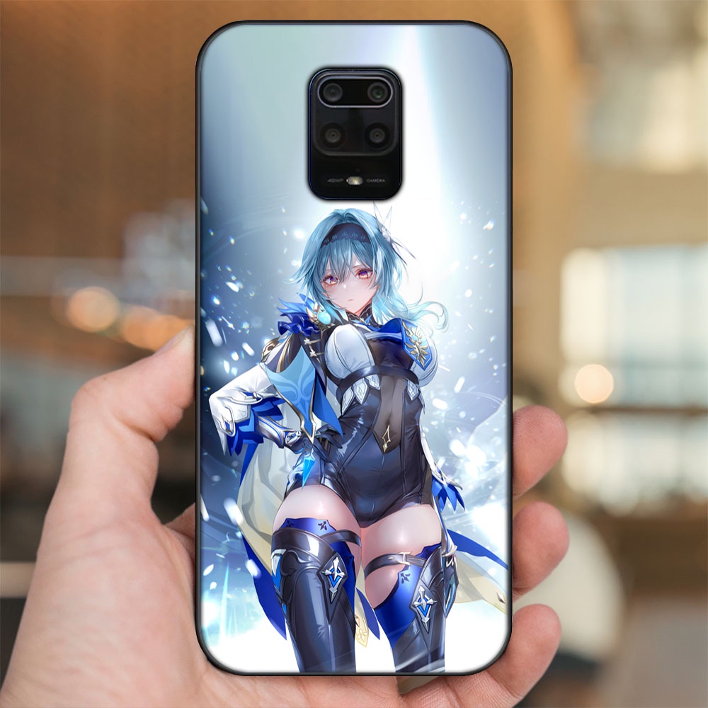 Ốp lưng Xiaomi Redmi Note 9s, Note 9 Pro viền đen in hình Eula Genshin Impact