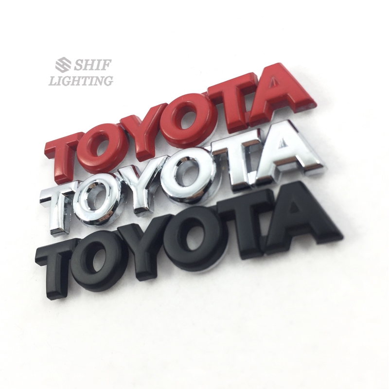Bộ 2 Logo dán xe hơi Toyota bằng kim loại