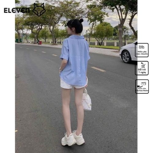 Áo sơ mi kẻ sọc Ulzzang Korea phong cách trẻ trung vải cotton