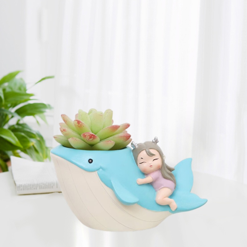 Sa Khuôn Silicon Làm Chậu Hoa Hình Cá Voi Dễ Thương