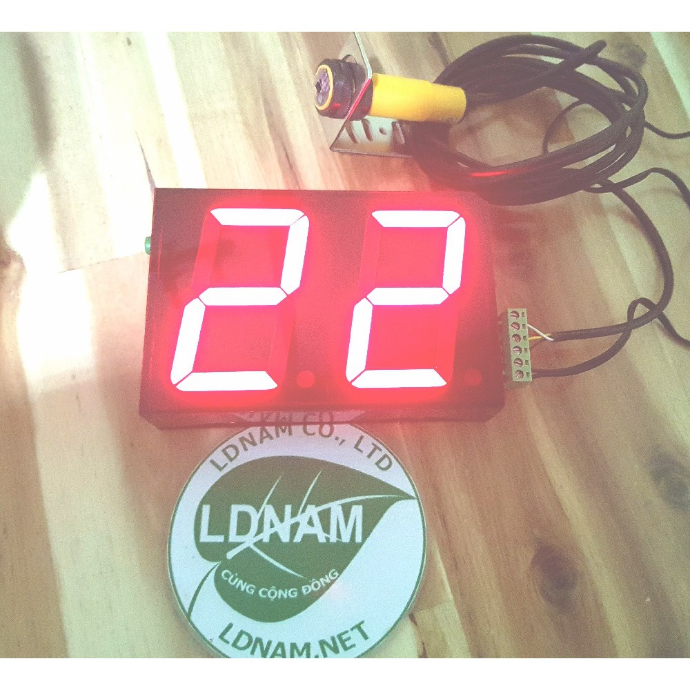 Đếm người lên xuống xe ra vào cổng LDNam hiển thị 2 số LED 6586