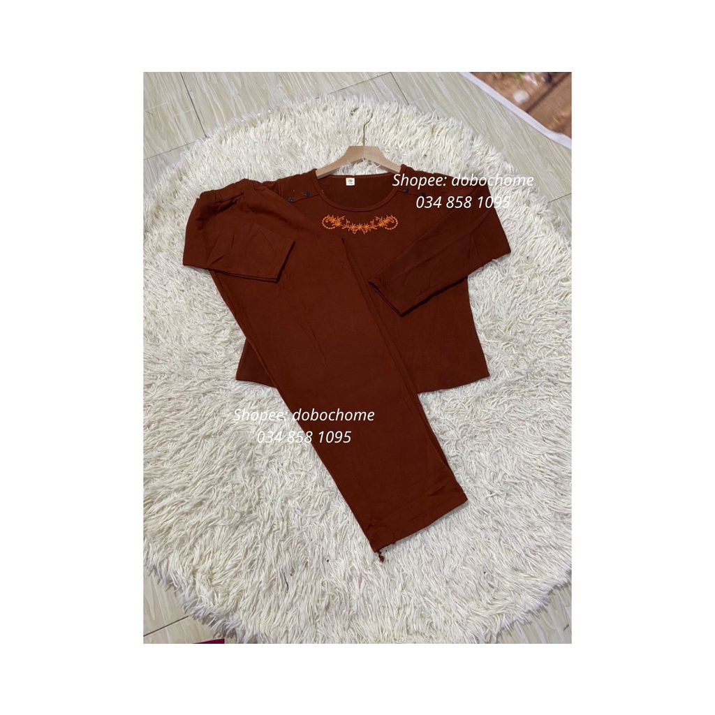 Đồ Bộ Thu Đông Trung Niên Quần Áo Dài Tay Quần Áo Người Già Cho Mẹ Cho Bà