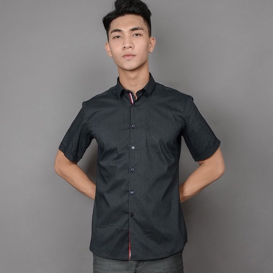 Áo sơ mi nam ngắn tay công sở chấm kẻ TUTO5 thời trang cao cấp chất đẹp Slimfit Shirt kháng khuẩn khử mùi tốt, ít nhăn.