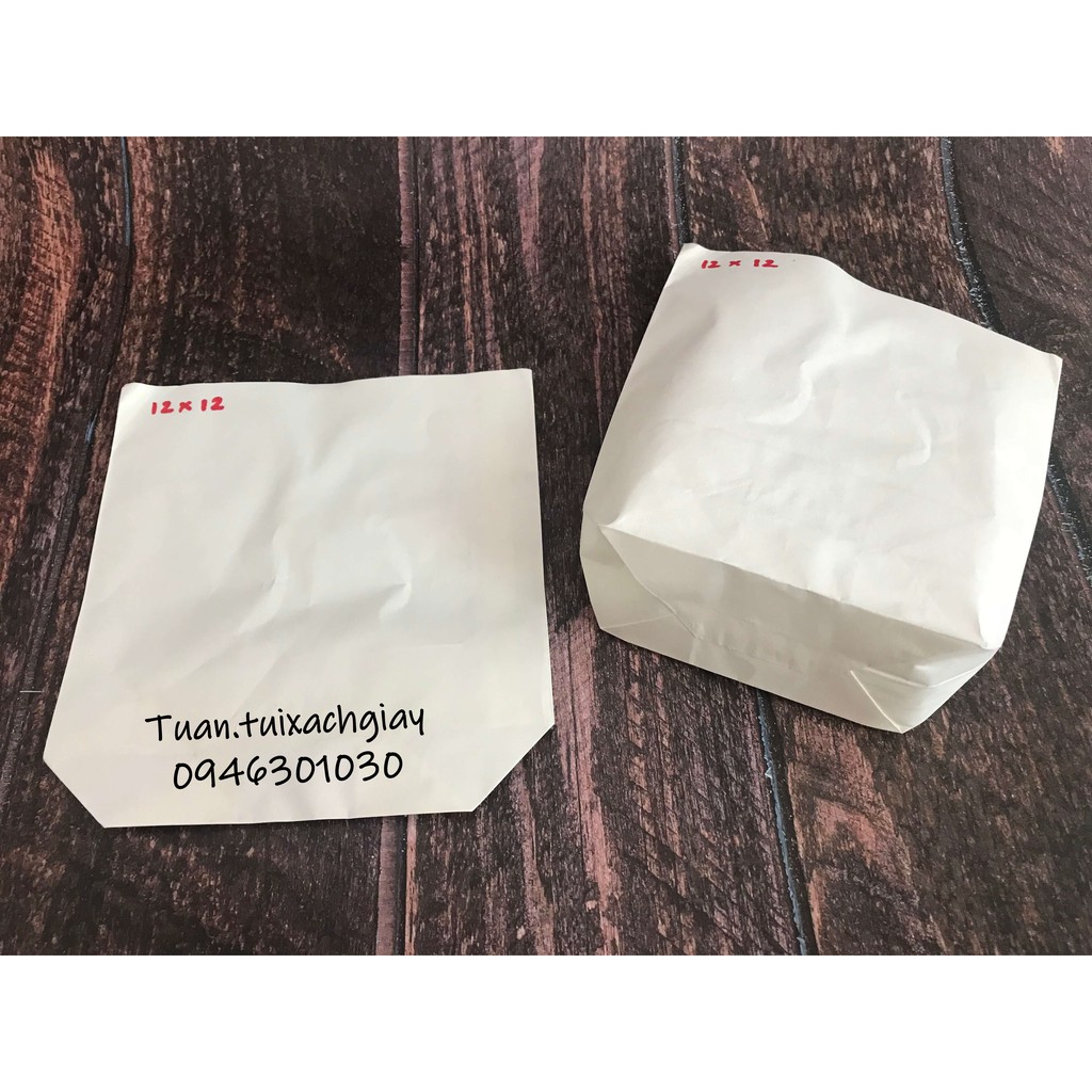 100 cái túi giấy trắng 12x12