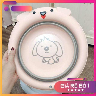 Chậu rửa mặt gấp gọn cho bé hình cún