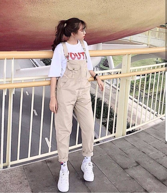 Yếm baggy kaki 😘😘😘 | BigBuy360 - bigbuy360.vn
