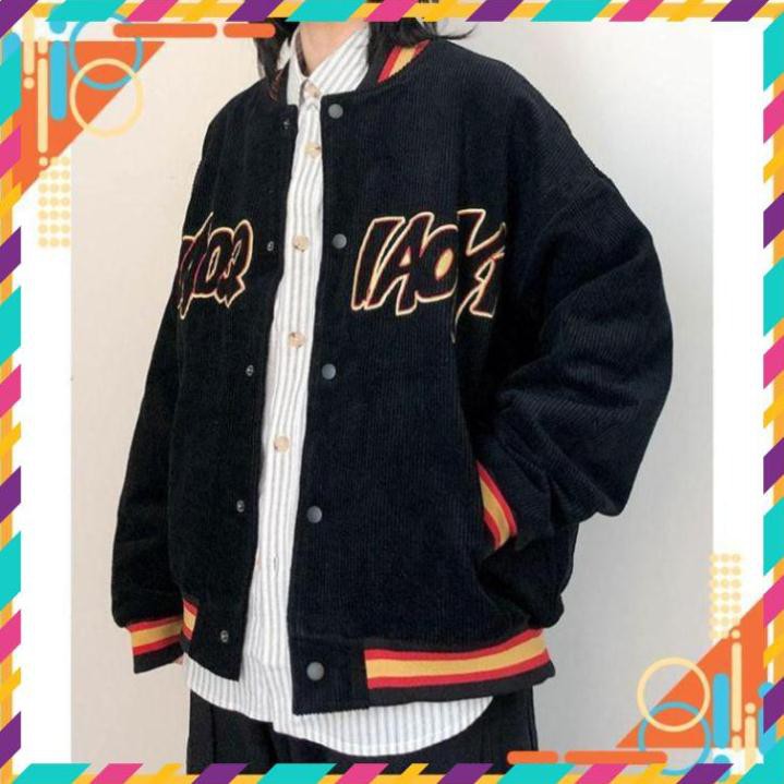 [Mặc Bao Đẹp] Áo Khoác Nhung Gân Bóng Chày, Bomber ZOMBIF Form Rộng Mẫu Mới Siêu Chất AH** | BigBuy360 - bigbuy360.vn