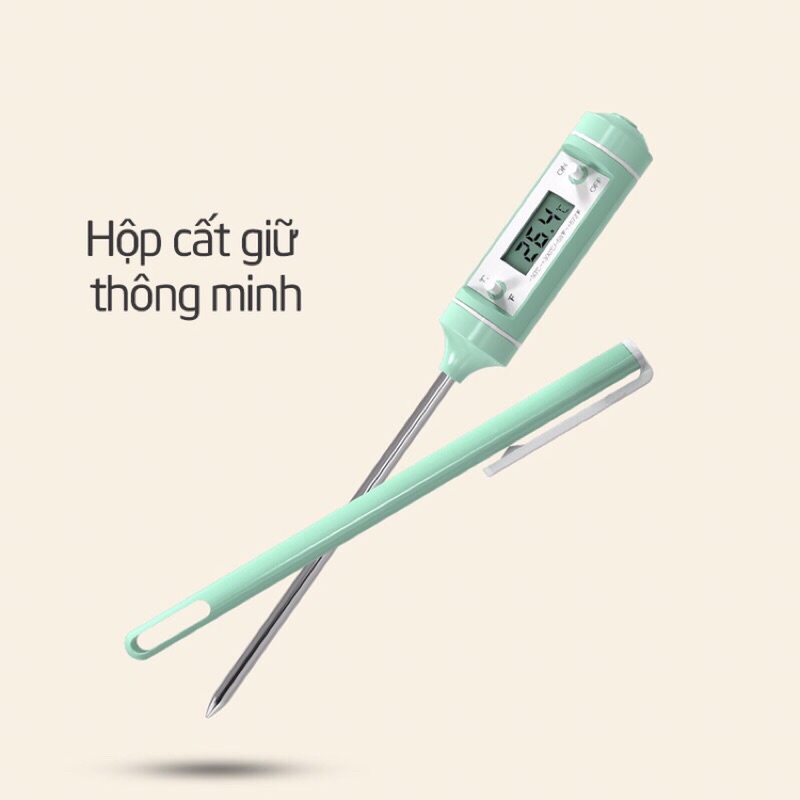 Nhiệt Kế Đo Nước Pha Sữa Misuta, Nhiệt Kế Misuta Đo Nước Pha Sữa Cho Bé Độ Chính Xác Cao