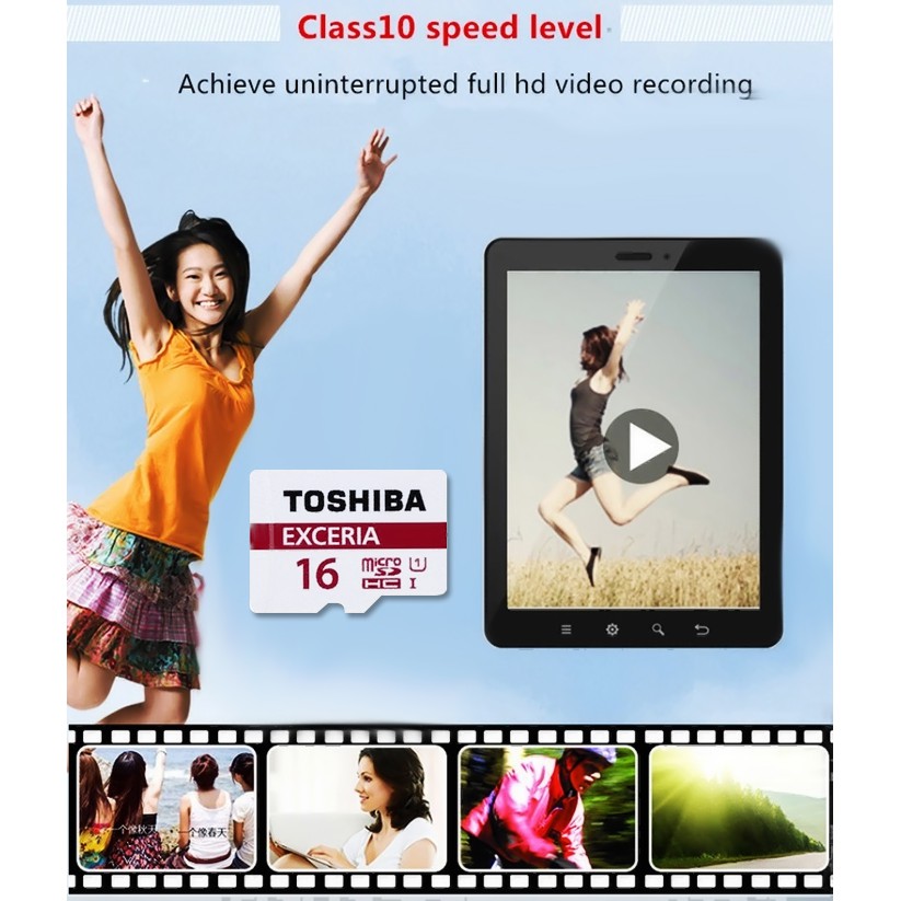 Thẻ nhớ micro SDHC 16GB Class 10 Toshiba Exceria